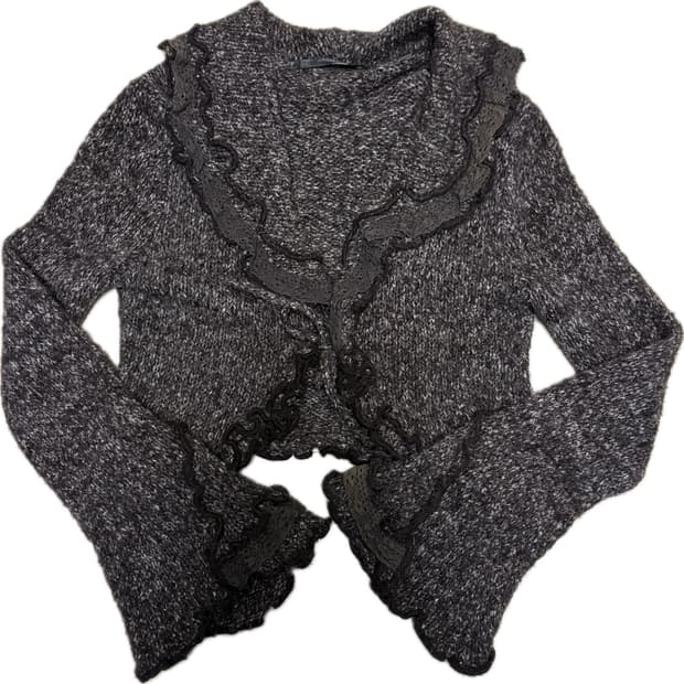 빈티지 러플 가디건