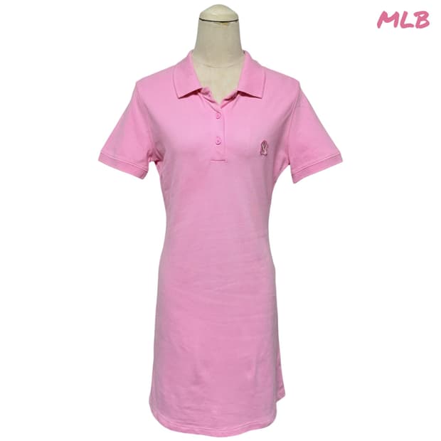 4066 MLB 핑크 PK 반팔 카라원피스