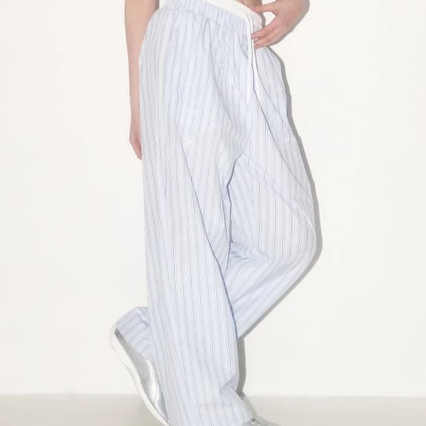 [새상품] 일리고 스티치 스트라이프 팬츠