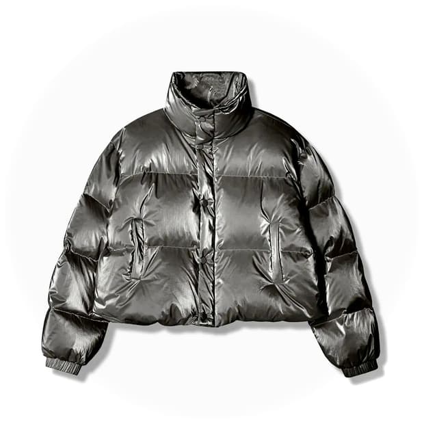 Avandress 시베리아 덕 스텔라 크롭 패딩 (Dark Black)