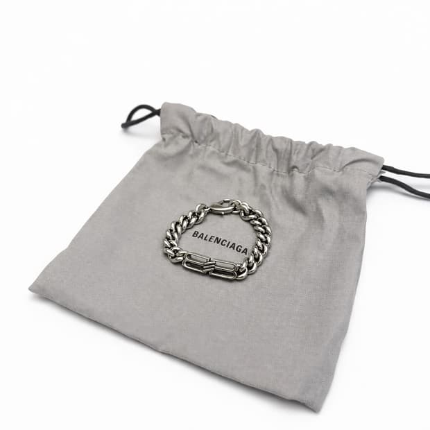 발렌시아가 체인 팔찌 실버