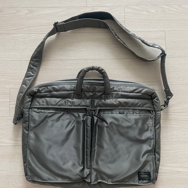 요시다 포터 탱커 브리프케이스 그레이실버