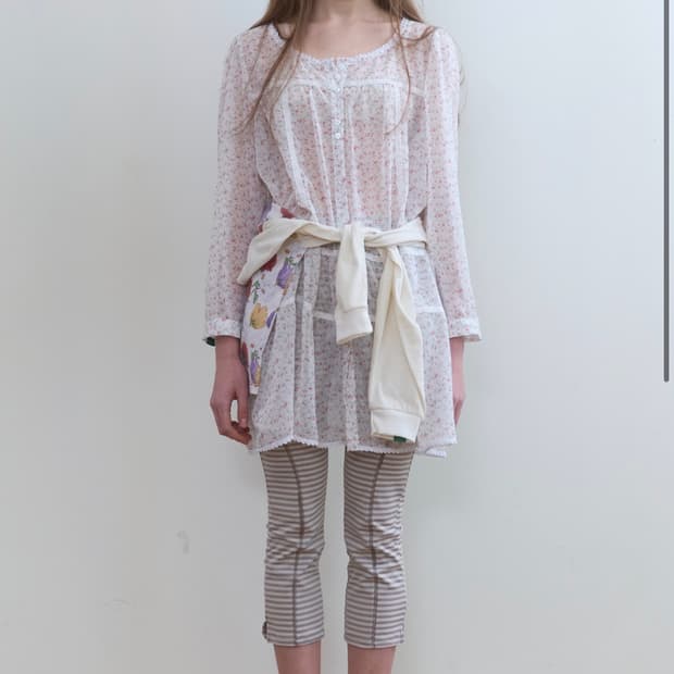 노컨텐츠 338. Sheer Flower Dress _ Ivory