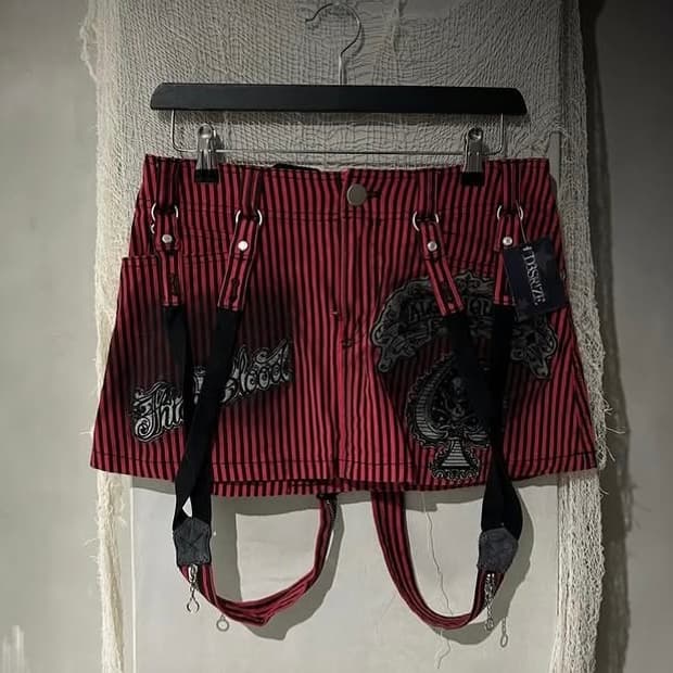 알곤퀸 대장 멜빵 스커트 빈티지오즈온샐비지