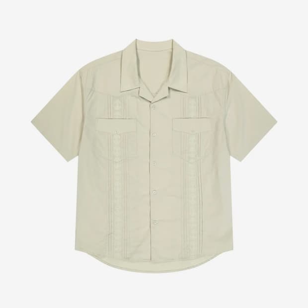 Needlework Cuba Half Shirts (Beige)