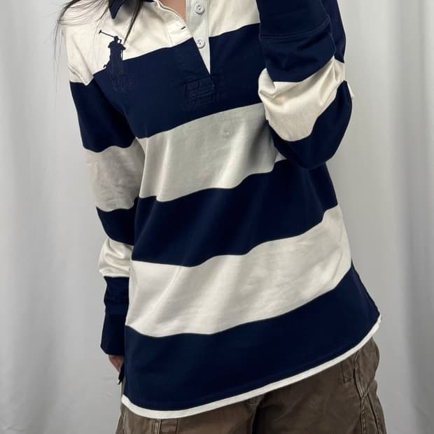 폴로 스트라이프 긴팔 럭비티