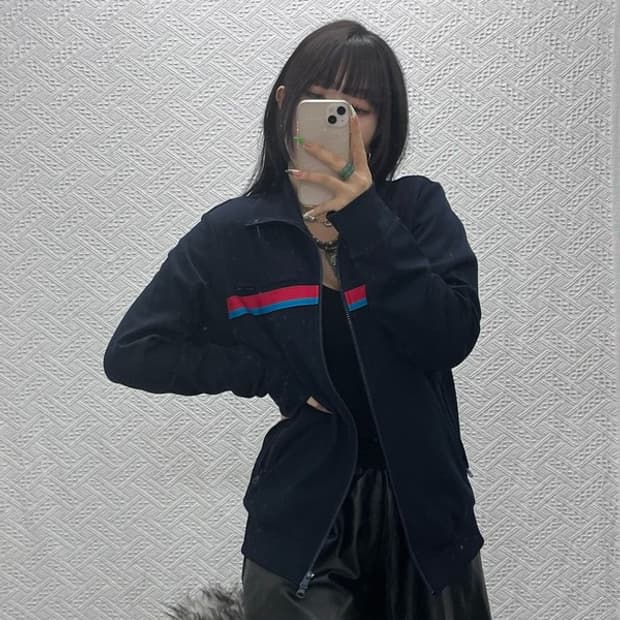 오니츠카 타이거 올드스쿨 레트로 배색 져지 집업 L C09329