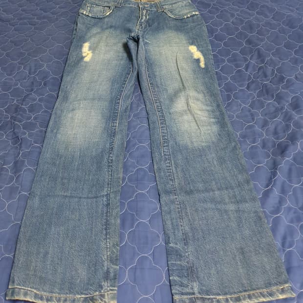 (신세계) 디자인유나이티드 부츠컷 빈티지 데미지 워싱 데님진 (32)