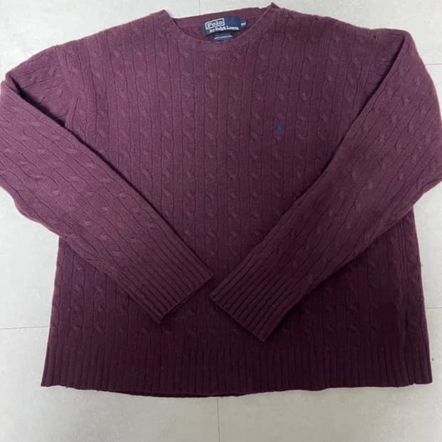 폴로 꽈배기 니트