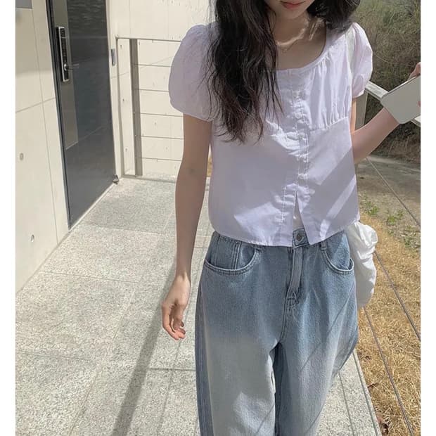 애니원모어 케시 러블리 반팔 블라우스