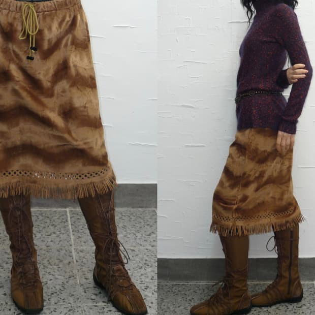 Hippie brown skirt