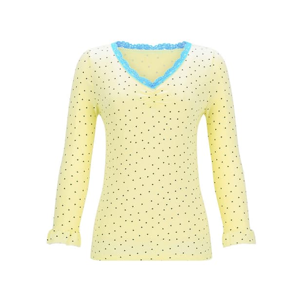 샵페어리 mini heart lace top (lemon)