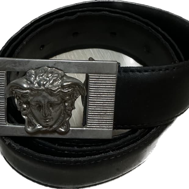 90‘s gianni versace silver  medusa belt