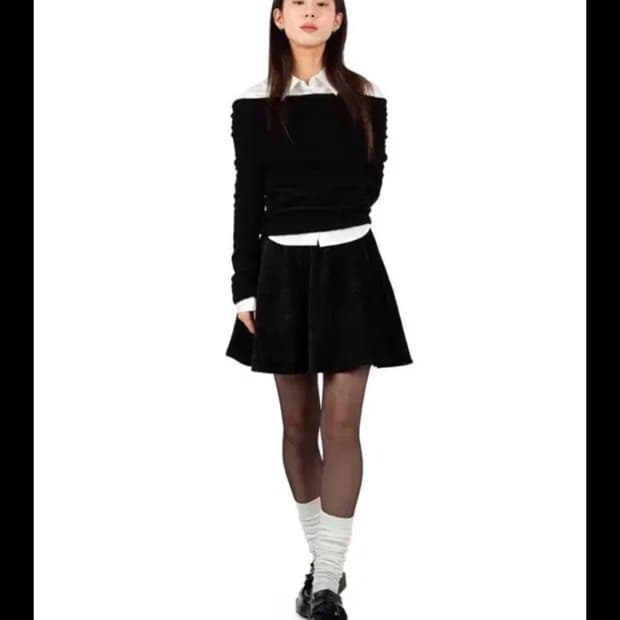 릿킴 벨벳 미니스커트