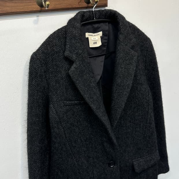 이자벨마랑 h&m 알파카 울 헤링본 자켓 os