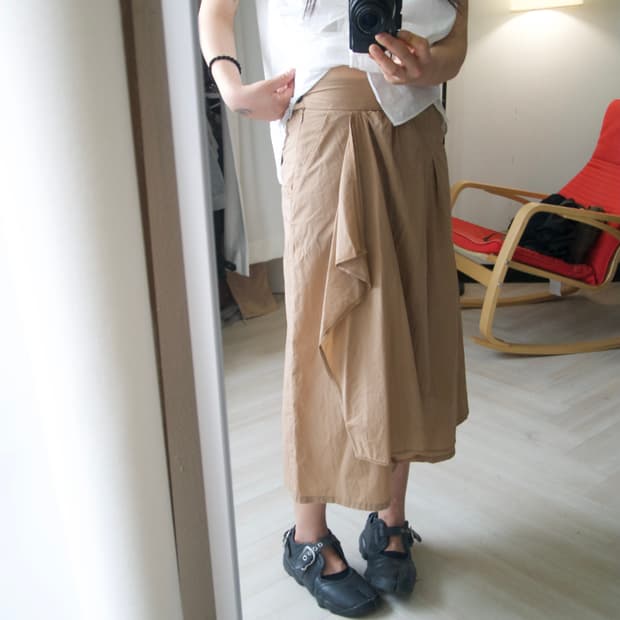 drape skirt pants