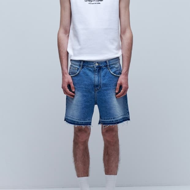 애니타임로릭 PEONY DENIM SHORTS 