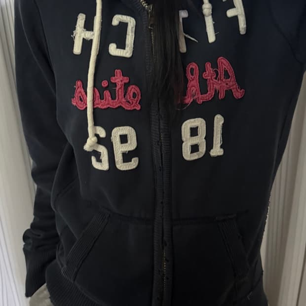 아베크롬비 네이비 후드집업 m