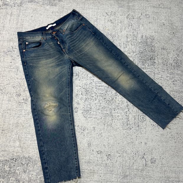 오프화이트 데님 팬츠