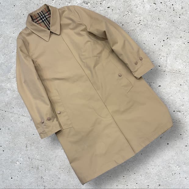 (W) 버버리 리버시블 코튼 빈티지 체크 카 코트 허니 C620