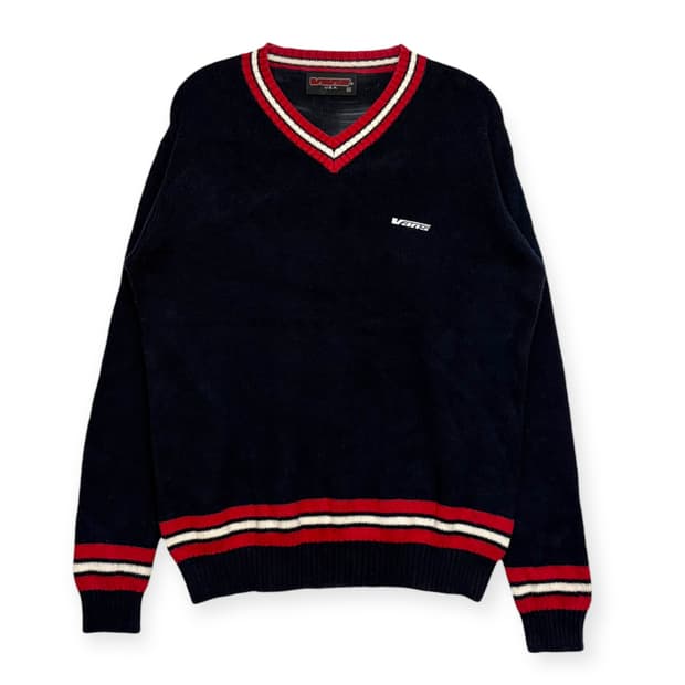 90s 반스 브이넥 니트 티셔츠