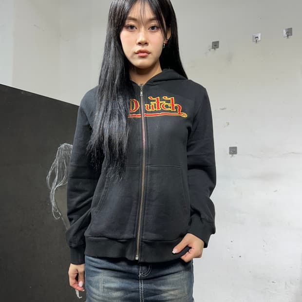 본더치 y2k 후드집업 져지