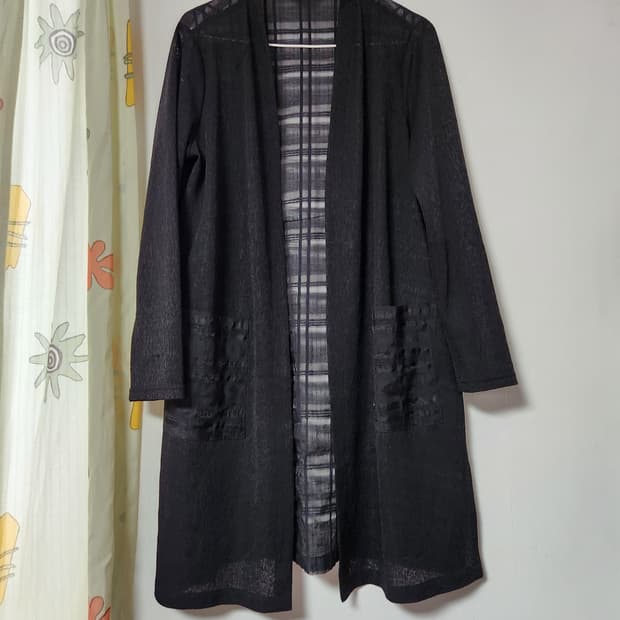 TWO ST 블랙 롱 가디건 77