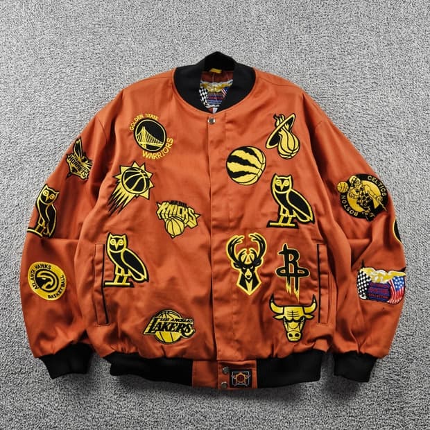 JH 리메이크 NBA콜라주 올팀 패치 레이싱 자켓 ( L ) /11220