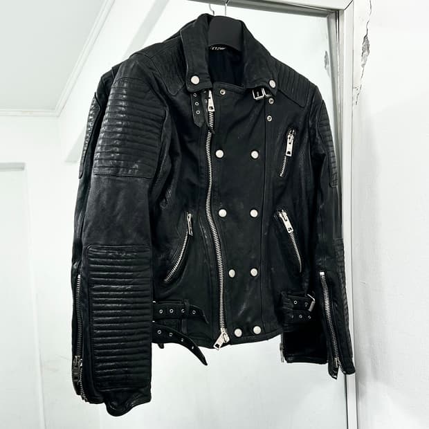 이태리제 양가죽 더블 라이더 자켓