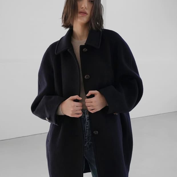 (새상품) 11am 일레븐에이엠 하프 코트 / 네이비