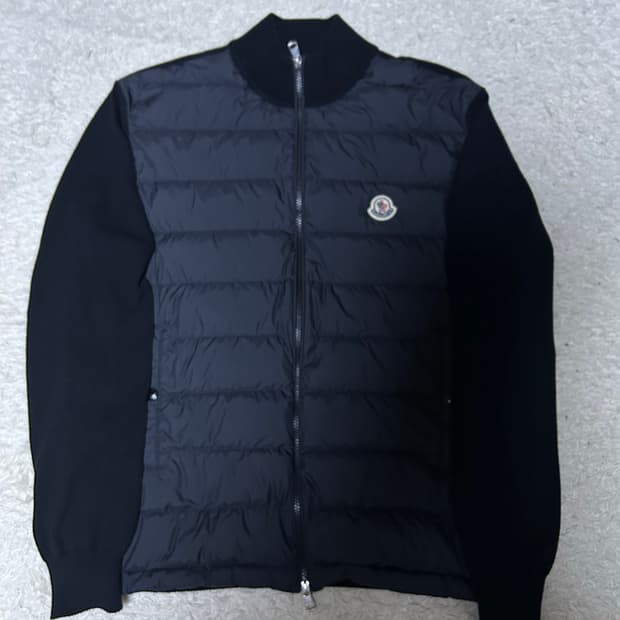 [22FW/XL] 몽클레어 트리콧 니트패딩 블랙