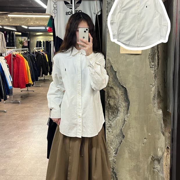 폴로 랄프로렌 코듀로이 셔츠 화이트 L #csz2063