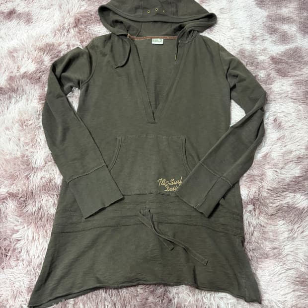 t&c surf 레이어드 후드 원피스