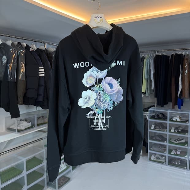 [리오브전포점] 우영미 플라워 백로고 후드 