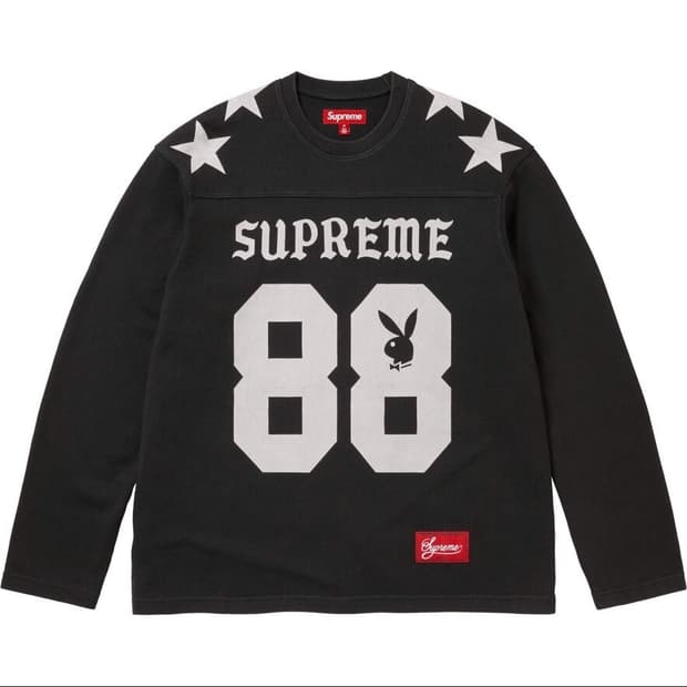 Supreme × Playboy SS26 풋볼 롱슬리브 