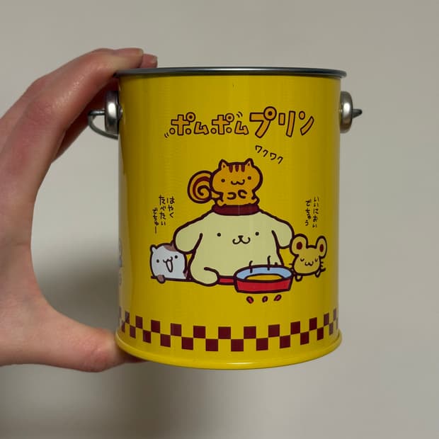 고전산리오 폼폼푸린 원형 틴케이스