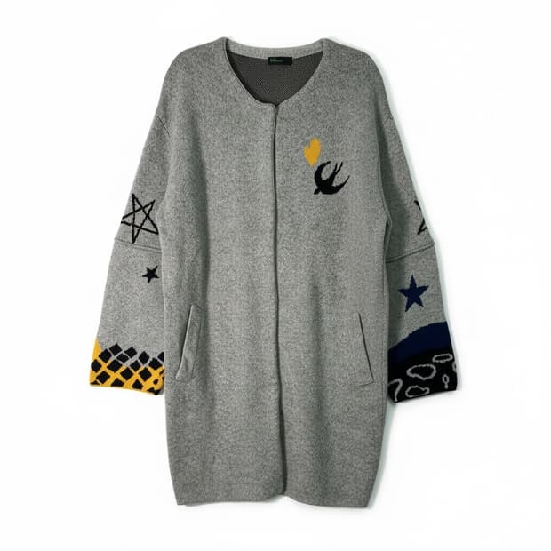 베네통 니트 롱가디건