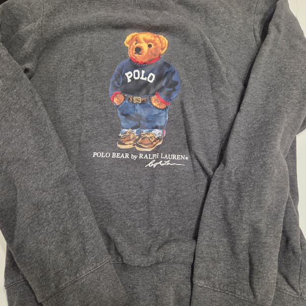 폴로 랄프로렌 폴로 베어 맨투맨 M 회색 그레이