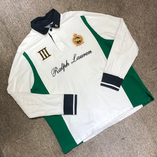 (2XL) POLO 폴로 랄프로렌 카라 럭비티 커스텀핏