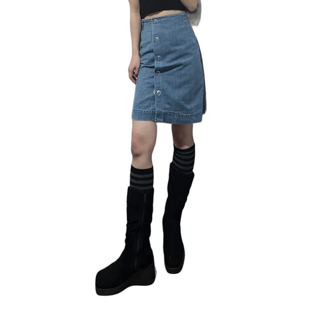 오프닝 세레모니 데님 스커트
