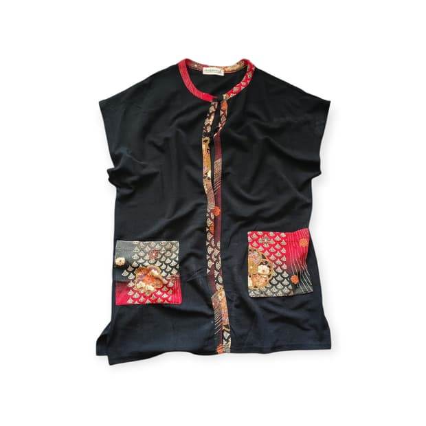 Demisienne 레이어드 반팔 가디건