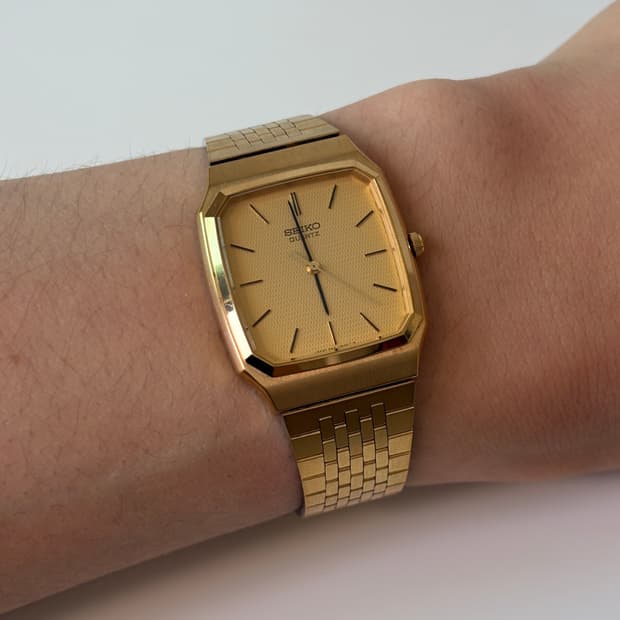 1980s Gold Square Quartz