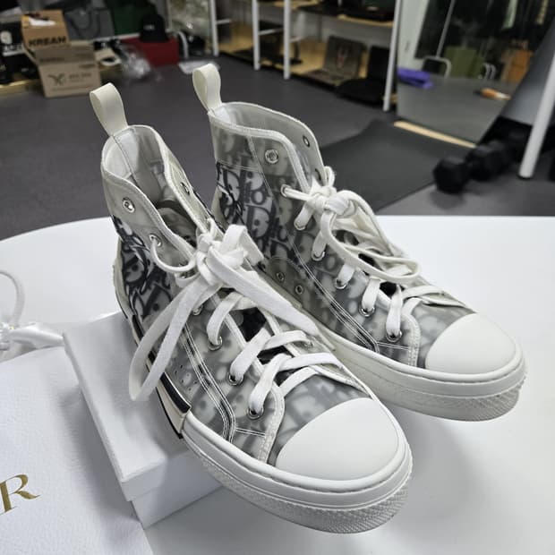 [A급컨디션]디올 오블리크 하이탑 스니커즈