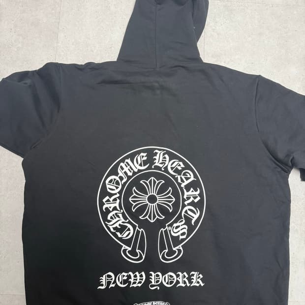 [XXL] 크롬하츠 홀스슈 후드 블랙 뉴욕