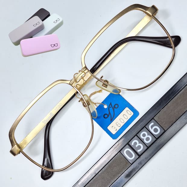 Marelli 1590 안경테 55mm 티타늄 골드 일본 빈티지 데드스톡