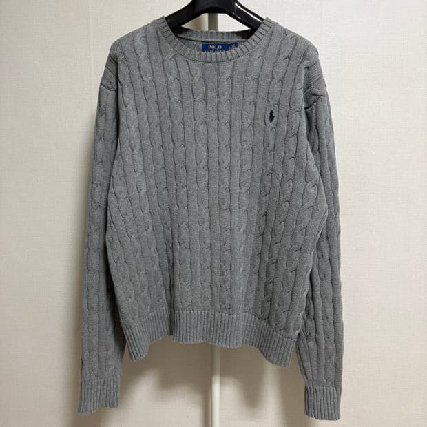 폴로 랄프로렌 케이블 니트 / 그레이, XL