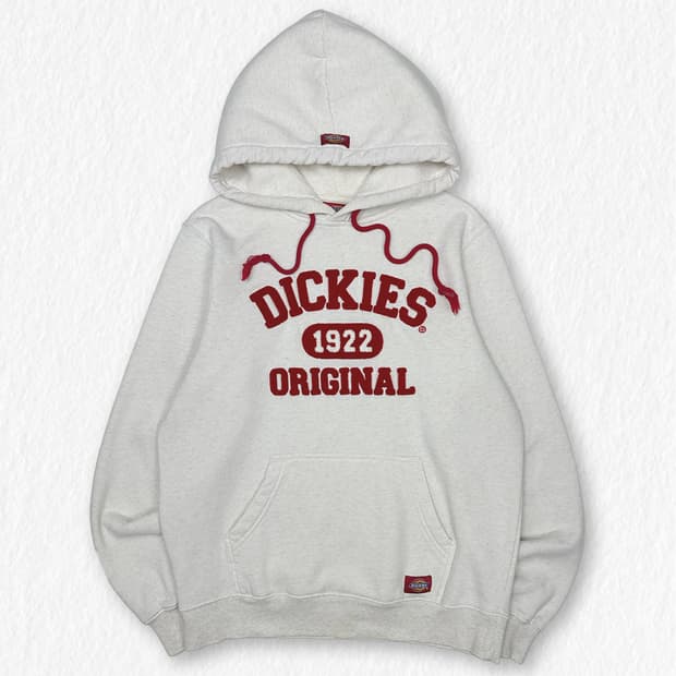 디키즈 기모 후드티 크림