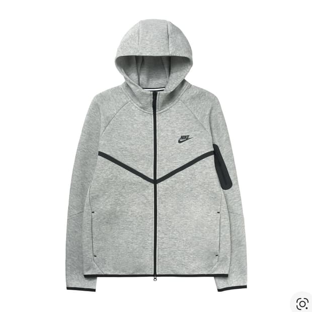 나이키 테크 플리스 풀 집 후드 그레이