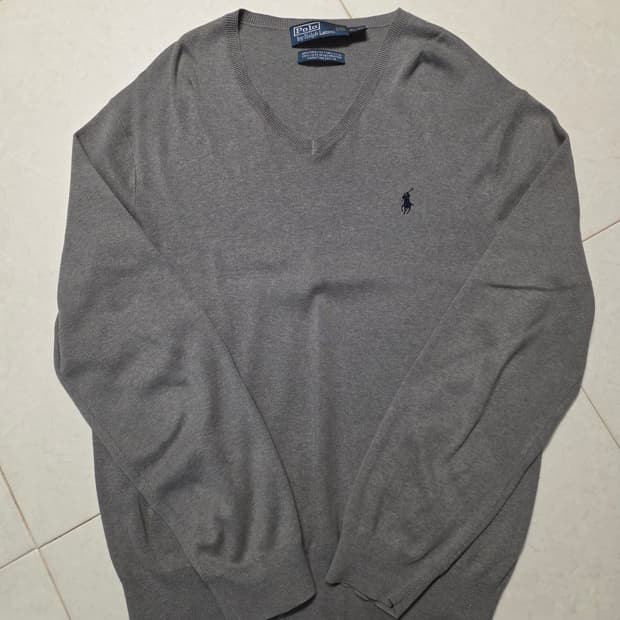폴로 랄프로렌 코튼 브이넥 니트 XL
