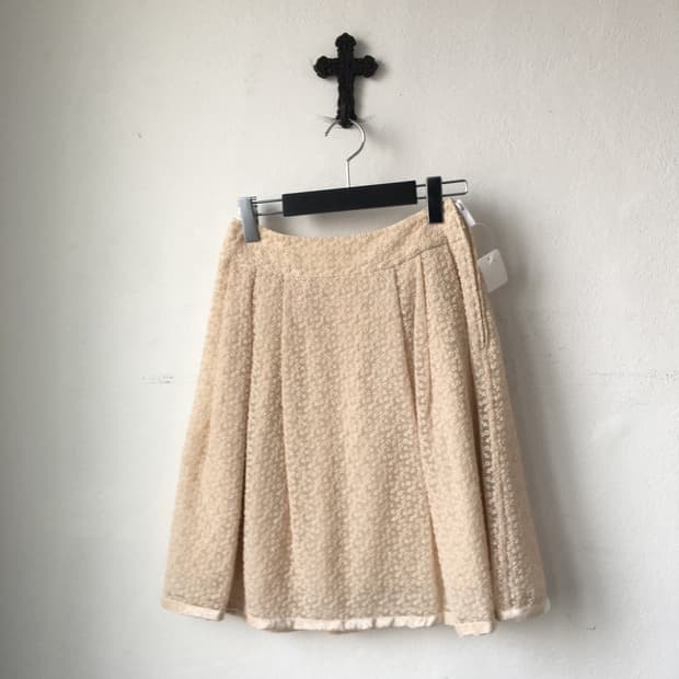 Pattern point pleats skirt